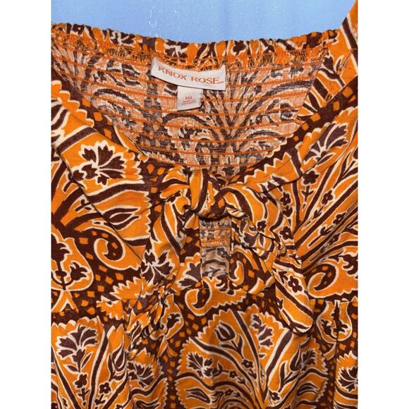 Knox Rose Maxi Sun Dress Long Tank 2x Xxl Summer Orange Brown Sexy Fashion - Picture 3 of 6